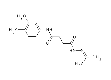 N-(3,4-dimethylphenyl)-4-[2-(1-methylethylidene)hydrazino]-4-oxobutanamide