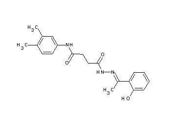 N-(3,4-dimethylphenyl)-4-{2-[1-(2-hydroxyphenyl)ethylidene]hydrazino}-4-oxobutanamide