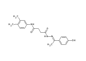 N-(3,4-dimethylphenyl)-4-{2-[1-(4-hydroxyphenyl)ethylidene]hydrazino}-4-oxobutanamide