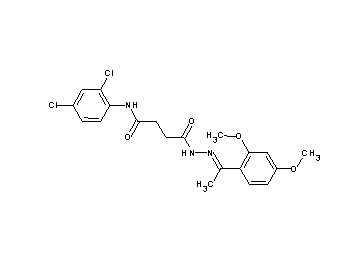 N-(2,4-dichlorophenyl)-4-{2-[1-(2,4-dimethoxyphenyl)ethylidene]hydrazino}-4-oxobutanamide