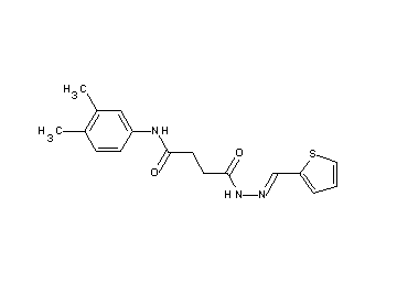 N-(3,4-dimethylphenyl)-4-oxo-4-[2-(2-thienylmethylene)hydrazino]butanamide