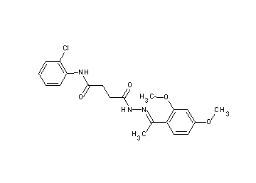 N-(2-chlorophenyl)-4-{2-[1-(2,4-dimethoxyphenyl)ethylidene]hydrazino}-4-oxobutanamide - Click Image to Close