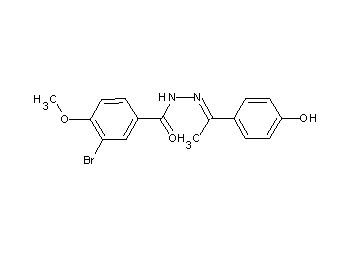 3-bromo-N'-[1-(4-hydroxyphenyl)ethylidene]-4-methoxybenzohydrazide