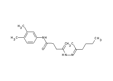 N-(3,4-dimethylphenyl)-4-[2-(1-methylpentylidene)hydrazino]-4-oxobutanamide