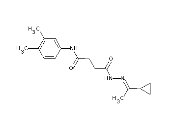 4-[2-(1-cyclopropylethylidene)hydrazino]-N-(3,4-dimethylphenyl)-4-oxobutanamide