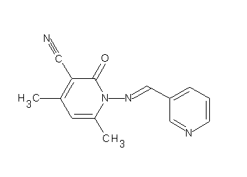 4,6-dimethyl-2-oxo-1-[(3-pyridinylmethylene)amino]-1,2-dihydro-3-pyridinecarbonitrile