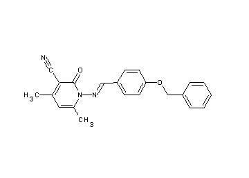 1-{[4-(benzyloxy)benzylidene]amino}-4,6-dimethyl-2-oxo-1,2-dihydro-3-pyridinecarbonitrile - Click Image to Close