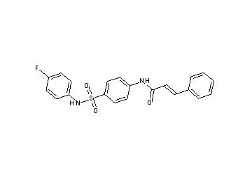 N-(4-{[(4-fluorophenyl)amino]sulfonyl}phenyl)-3-phenylacrylamide - Click Image to Close