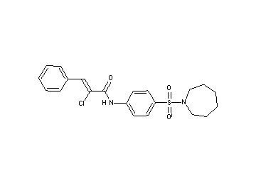 N-[4-(1-azepanylsulfonyl)phenyl]-2-chloro-3-phenylacrylamide