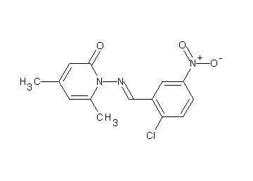 1-[(2-chloro-5-nitrobenzylidene)amino]-4,6-dimethyl-2(1H)-pyridinone