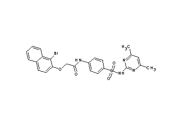 2-[(1-bromo-2-naphthyl)oxy]-N-(4-{[(4,6-dimethyl-2-pyrimidinyl)amino]sulfonyl}phenyl)acetamide