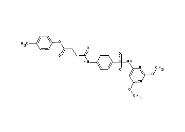 4-methylphenyl 4-[(4-{[(2,6-dimethoxy-4-pyrimidinyl)amino]sulfonyl}phenyl)amino]-4-oxobutanoate
