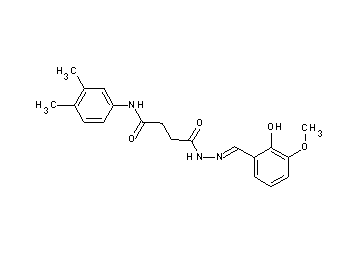 N-(3,4-dimethylphenyl)-4-[2-(2-hydroxy-3-methoxybenzylidene)hydrazino]-4-oxobutanamide