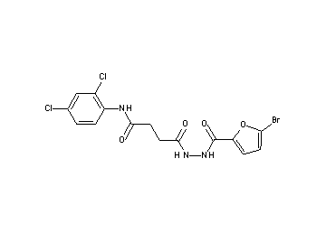 4-[2-(5-bromo-2-furoyl)hydrazino]-N-(2,4-dichlorophenyl)-4-oxobutanamide