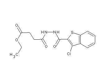 ethyl 4-{2-[(3-chloro-1-benzothien-2-yl)carbonyl]hydrazino}-4-oxobutanoate