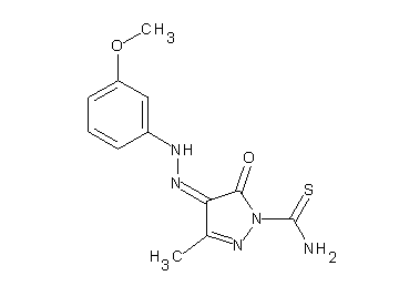 4-[(3-methoxyphenyl)hydrazono]-3-methyl-5-oxo-4,5-dihydro-1H-pyrazole-1-carbothioamide