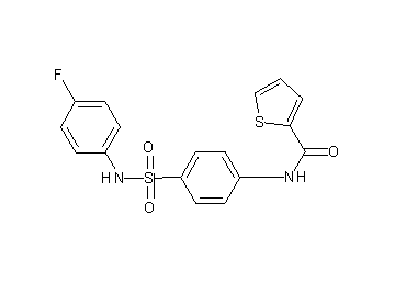 N-(4-{[(4-fluorophenyl)amino]sulfonyl}phenyl)-2-thiophenecarboxamide
