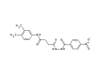 N-(3,4-dimethylphenyl)-4-[2-(4-nitrobenzoyl)hydrazino]-4-oxobutanamide
