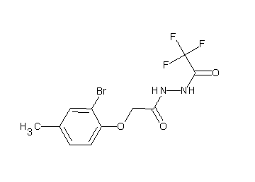 N'-[(2-bromo-4-methylphenoxy)acetyl]-2,2,2-trifluoroacetohydrazide