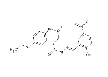 N-(4-ethoxyphenyl)-4-[2-(2-hydroxy-5-nitrobenzylidene)hydrazino]-4-oxobutanamide