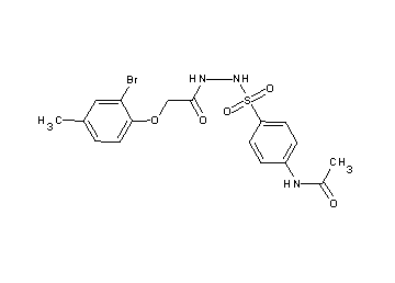 N-[4-({2-[2-(2-bromo-4-methylphenoxy)acetyl]hydrazino}sulfonyl)phenyl]acetamide