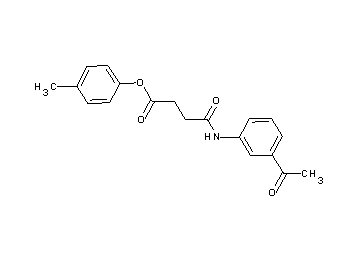 4-methylphenyl 4-[(3-acetylphenyl)amino]-4-oxobutanoate