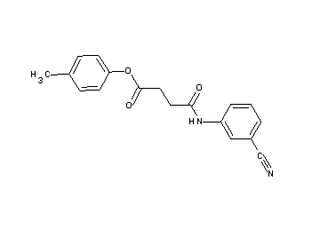 4-methylphenyl 4-[(3-cyanophenyl)amino]-4-oxobutanoate - Click Image to Close