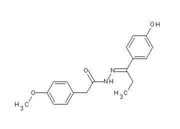 N'-[1-(4-hydroxyphenyl)propylidene]-2-(4-methoxyphenyl)acetohydrazide