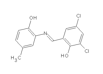 2,4-dichloro-6-{[(2-hydroxy-5-methylphenyl)imino]methyl}phenol