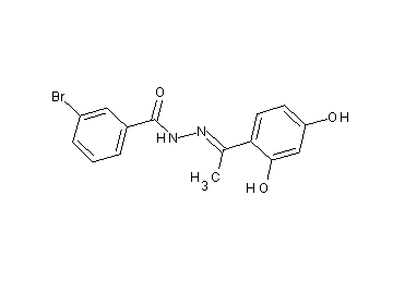 3-bromo-N'-[1-(2,4-dihydroxyphenyl)ethylidene]benzohydrazide