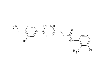 4-[2-(3-bromo-4-methoxybenzoyl)hydrazino]-N-(3-chloro-2-methylphenyl)-4-oxobutanamide