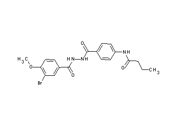 N-(4-{[2-(3-bromo-4-methoxybenzoyl)hydrazino]carbonyl}phenyl)butanamide