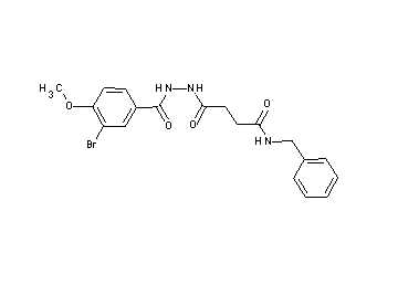 N-benzyl-4-[2-(3-bromo-4-methoxybenzoyl)hydrazino]-4-oxobutanamide