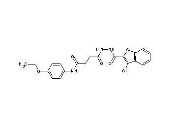 4-{2-[(3-chloro-1-benzothien-2-yl)carbonyl]hydrazino}-N-(4-ethoxyphenyl)-4-oxobutanamide