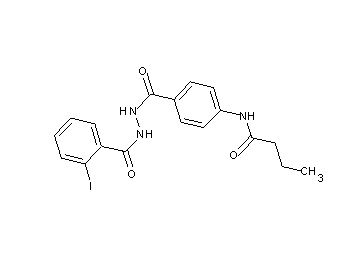 N-(4-{[2-(2-iodobenzoyl)hydrazino]carbonyl}phenyl)butanamide
