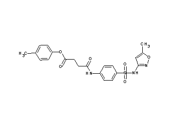 4-methylphenyl 4-[(4-{[(5-methyl-3-isoxazolyl)amino]sulfonyl}phenyl)amino]-4-oxobutanoate