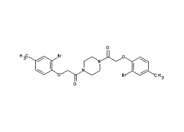 1,4-bis[(2-bromo-4-methylphenoxy)acetyl]piperazine