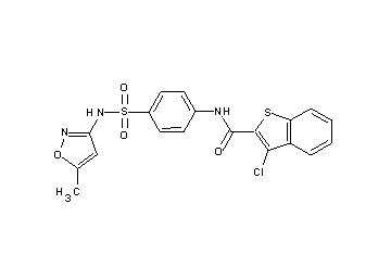 3-chloro-N-(4-{[(5-methyl-3-isoxazolyl)amino]sulfonyl}phenyl)-1-benzothiophene-2-carboxamide