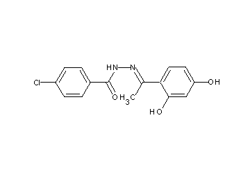 4-chloro-N'-[1-(2,4-dihydroxyphenyl)ethylidene]benzohydrazide