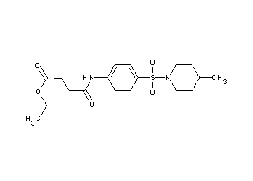ethyl 4-({4-[(4-methyl-1-piperidinyl)sulfonyl]phenyl}amino)-4-oxobutanoate