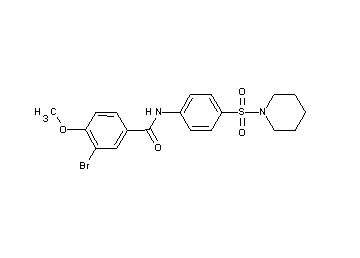 3-bromo-4-methoxy-N-[4-(1-piperidinylsulfonyl)phenyl]benzamide