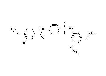 3-bromo-N-(4-{[(2,6-dimethoxy-4-pyrimidinyl)amino]sulfonyl}phenyl)-4-methoxybenzamide