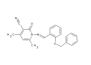 1-{[2-(benzyloxy)benzylidene]amino}-4,6-dimethyl-2-oxo-1,2-dihydro-3-pyridinecarbonitrile - Click Image to Close
