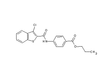 propyl 4-{[(3-chloro-1-benzothien-2-yl)carbonyl]amino}benzoate