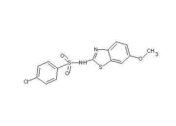 4-chloro-N-(6-methoxy-1,3-benzothiazol-2-yl)benzenesulfonamide