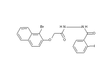 N'-{[(1-bromo-2-naphthyl)oxy]acetyl}-2-iodobenzohydrazide