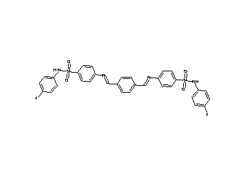 4,4'-[1,4-phenylenebis(methylylidenenitrilo)]bis[N-(4-fluorophenyl)benzenesulfonamide]