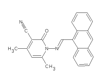 1-[(9-anthrylmethylene)amino]-4,6-dimethyl-2-oxo-1,2-dihydro-3-pyridinecarbonitrile