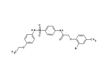 2-(2-bromo-4-methylphenoxy)-N-(4-{[(4-ethoxyphenyl)amino]sulfonyl}phenyl)acetamide