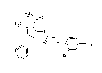 5-benzyl-2-{[(2-bromo-4-methylphenoxy)acetyl]amino}-4-methyl-3-thiophenecarboxamide